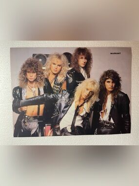 Warrant Rock Band Pinup- Black & White Leather Look